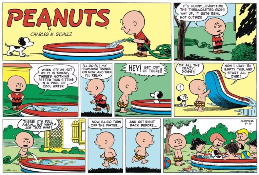 "Peanuts" by Charles Schulz from 31 August 1952
